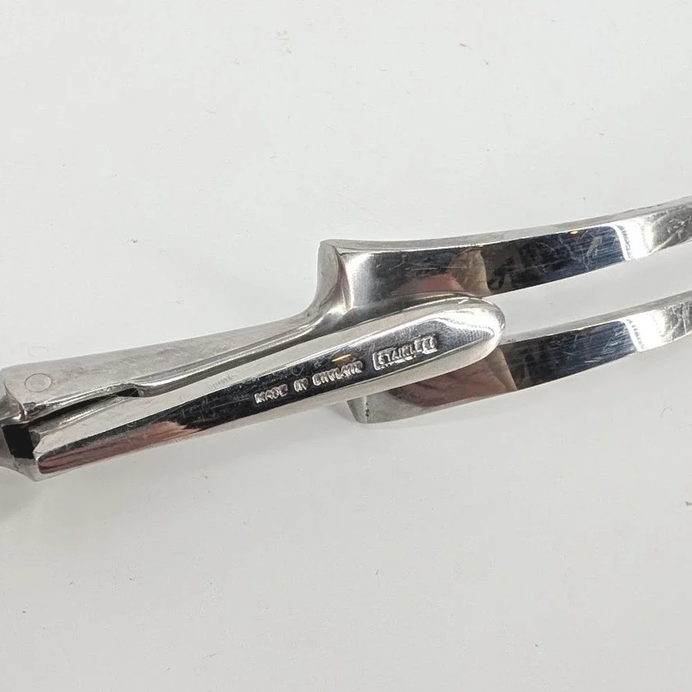 Vintage Carving Fork Genuine Horn Handle Stainless Steel Meat Server England 11